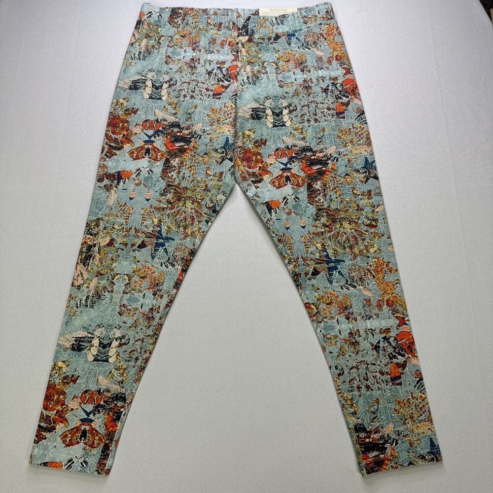 Soft Surroundings Blue Corduba Ankle Leggings PM Petite 10P-12P NWT